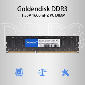 Goldendisk DDR3 PC3 RAMs Memory 8GB 1.35V 1333 1600 1866Mhz RAM For Desktop PC 240pin Memoria DDR 3 RAM Dimm 2GB 4GB
Goldendisk DDR3 PC3 RAMs Memory 8GB 1.35V 1333 1600 1866Mhz RAM For Desktop PC 240pin Memoria DDR 3 RAM Dimm 2GB 4GB