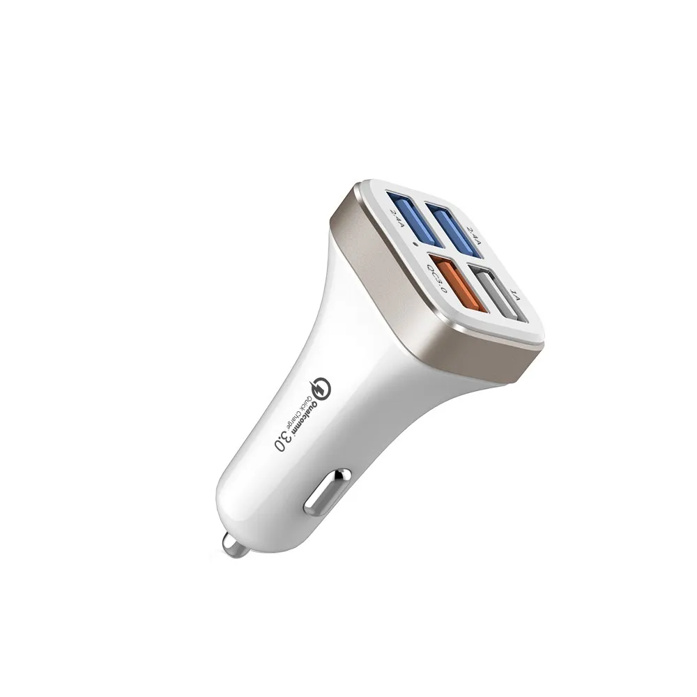 Multi-function Mini Car Charger 4 USB Port Quick Charging Qc3.0 Car Charger Adapter Black/White #LR25
Multi-function Mini Car Charger 4 USB Port Quick Charging Qc3.0 Car Charger Adapter Black/White #LR25