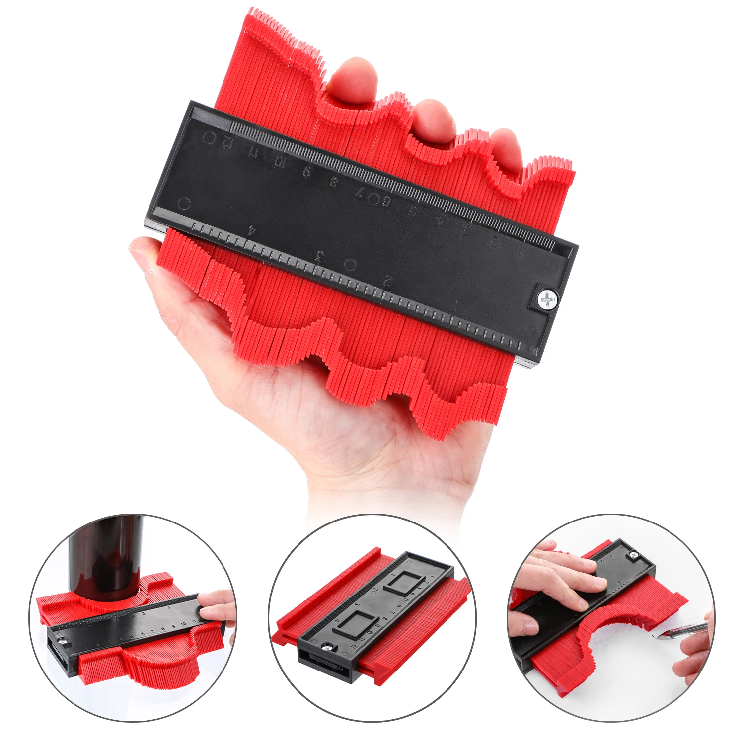 5inch Multi-functional Contour Profile Gauge Tiling Laminate Tiles Edge Shaping Wood Measure Ruler ABS Contour Gauge Duplicator
5inch Multi-functional Contour Profile Gauge Tiling Laminate Tiles Edge Shaping Wood Measure Ruler ABS Contour Gauge Duplicator