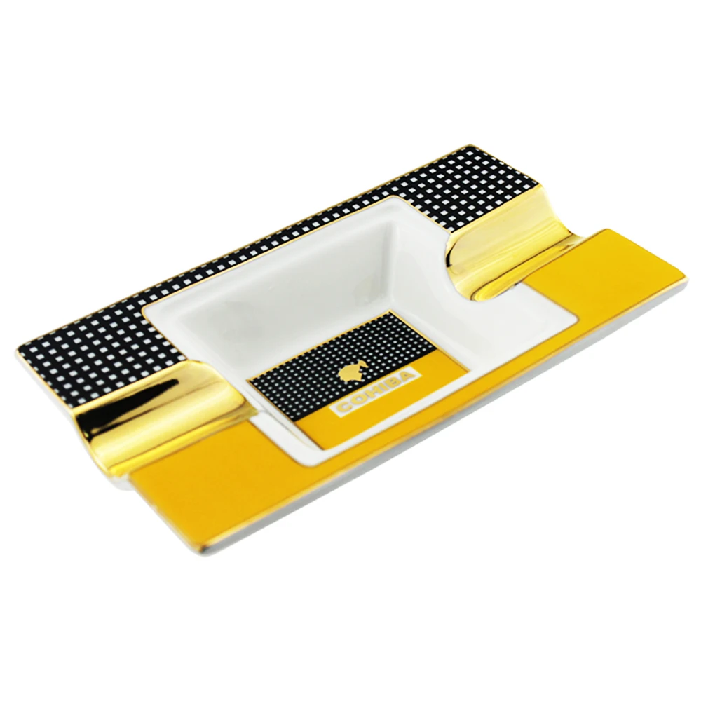 Cohiba Ceramic Cigar Ashtray holder 2 cigars Portable Home Cigarette Ash Slot with gift box
Cohiba Ceramic Cigar Ashtray holder 2 cigars Portable Home Cigarette Ash Slot with gift box