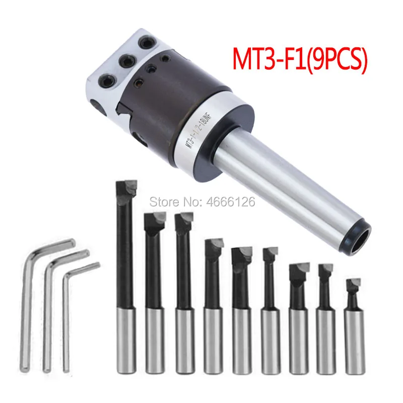 MT3 tapered hoe set, 1 MT3-F1-12 50mm hoe, 1 MT3-M12 hoe handle, 9PCS 12mm boring bar, 3 wrenches. Export quality
MT3 tapered hoe set, 1 MT3-F1-12 50mm hoe, 1 MT3-M12 hoe handle, 9PCS 12mm boring bar, 3 wrenches. Export quality