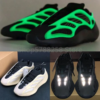 

PK Version Azael 700 v3 Alvah Designer Shoes For Sale Glows In Dark Kanye West Men Womens Running Shoes Wave Runner