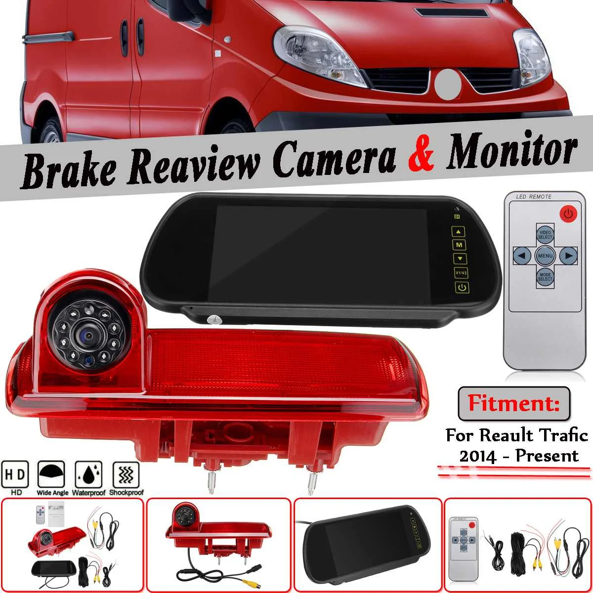 New 12V 6W 170 Degrees Angle Lens Car Rear View Camera With Monitor Kit For Brake Light Integration For Reault Trafic 2014-Up
New 12V 6W 170 Degrees Angle Lens Car Rear View Camera With Monitor Kit For Brake Light Integration For Reault Trafic 2014-Up