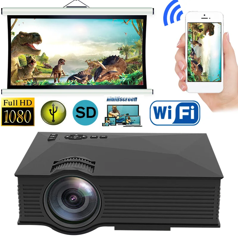 UNIC Upgrade UC68 Projector 1800 lumens Home Theater WIFi Phone Connect Full HD LED Projector for Miracast for Airplay
UNIC Upgrade UC68 Projector 1800 lumens Home Theater WIFi Phone Connect Full HD LED Projector for Miracast for Airplay