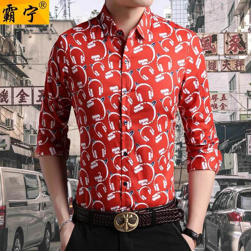 

Autumn Thin Middle-aged Men's Printed Long-sleeved Shirt No Ironing Loose And Plus-sized Daddy Clothes Half Sleeve Shirt-Inch