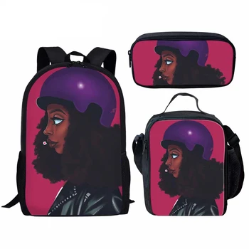 Teenage Girls School Bags with African Women Magic Girl Print Backpacks 3 Pcs / set Daily Bag Mochila Custom Backpacks
Teenage Girls School Bags with African Women Magic Girl Print Backpacks 3 Pcs / set Daily Bag Mochila Custom Backpacks