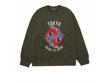 Carp loose shoulder round neck Pullover
Carp loose shoulder round neck Pullover