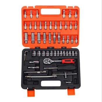 53-piece Set Tool 1/4 Small Flying Rod Ratchet Wrench Socket Set Tool Kit For Auto Repair Machine
53-piece Set Tool 1/4 Small Flying Rod Ratchet Wrench Socket Set Tool Kit For Auto Repair Machine