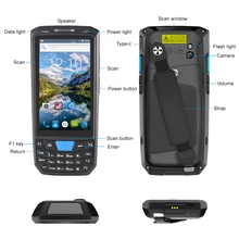 Ruggged Android 9.0 Handheld PDA Terminal With Barcode Scanner Data Collector Personal Digital Assistant Android PDA Ruggged Android 9.0 Handheld PDA Terminal With Barcode Scanner Data Collector Personal Digital Assistant Android PDA