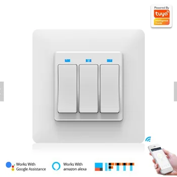 EU Standard Tuya Magnetic Wifi Button 3-Way Light Switch on/off Timer Remote Control Works With Google Assistance Amazon alexa
EU Standard Tuya Magnetic Wifi Button 3-Way Light Switch on/off Timer Remote Control Works With Google Assistance Amazon alexa