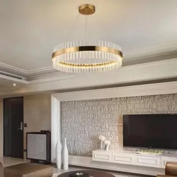 Modern led chandeliers in the living room ring crystal chandelier for dining room hanging circle cristal lamps gold-bronze light
Modern led chandeliers in the living room ring crystal chandelier for dining room hanging circle cristal lamps gold-bronze light