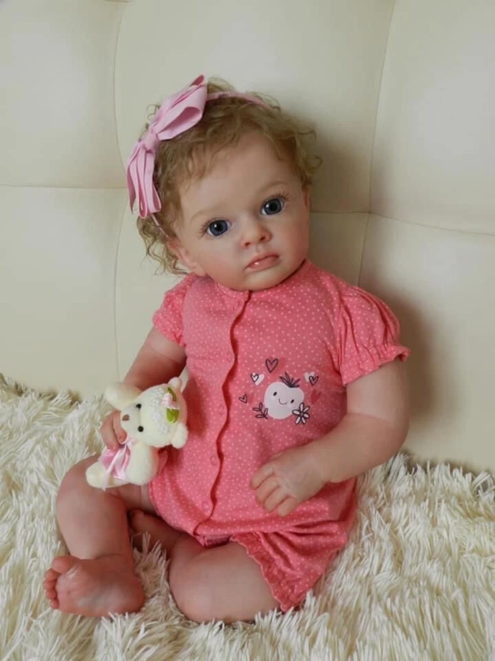 Bebes 58CM Reborn Toddler Tutti Baby Girl Doll Soft Cuddly Cloth Body Lifelike 3D Skin Paint with Genesis Paint Art Doll
Bebes 58CM Reborn Toddler Tutti Baby Girl Doll Soft Cuddly Cloth Body Lifelike 3D Skin Paint with Genesis Paint Art Doll