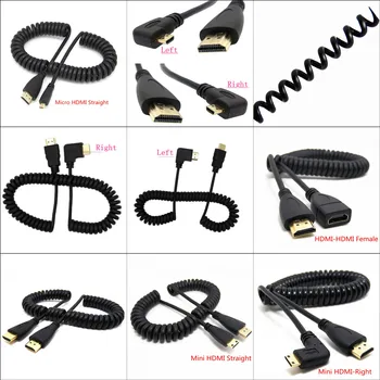 HDMI to Right & Left Angle Mini HDMI & HDMI & Micro HDMI male to male stretch Spring Curl Flexible Cable V1.4 DSLR 0.5M/1.5M
HDMI to Right & Left Angle Mini HDMI & HDMI & Micro HDMI male to male stretch Spring Curl Flexible Cable V1.4 DSLR 0.5M/1.5M