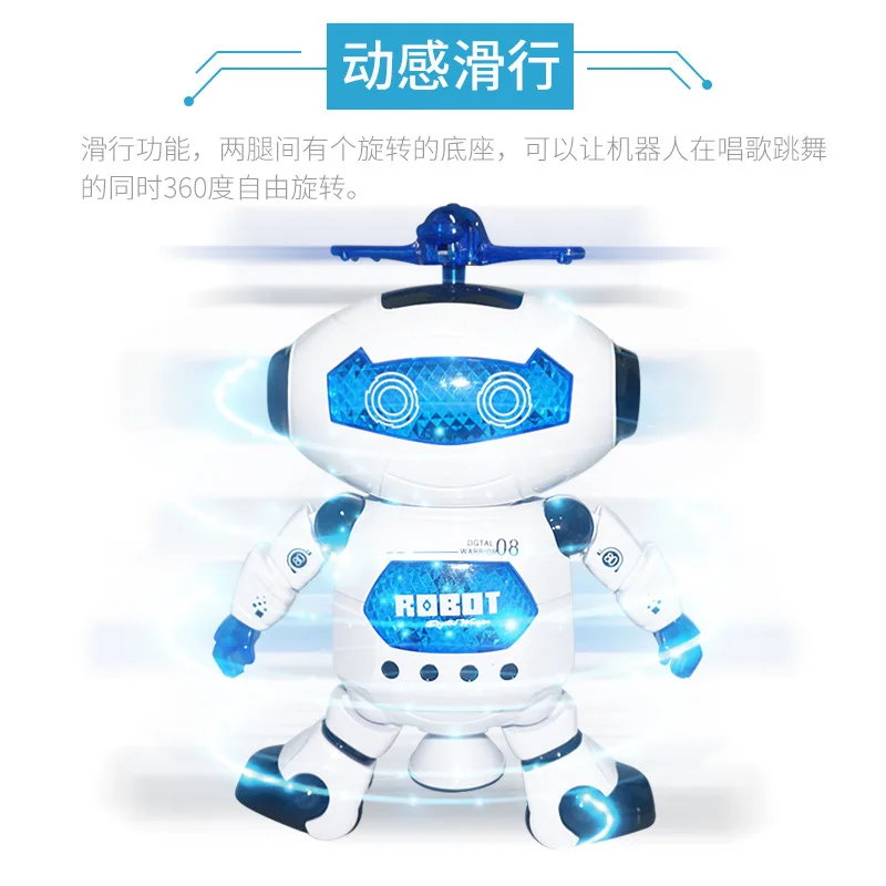 New Style Space Electric Dancing Smart Robot Toy Dancer 360-Degree Rotating Light And Sound Stall Hot Selling
New Style Space Electric Dancing Smart Robot Toy Dancer 360-Degree Rotating Light And Sound Stall Hot Selling