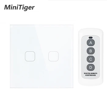 Smart Home EU Standard 2 Gang 1 Way Wireless Remote Control Touch Switch Remote Wall Light Switch With Crystal Glass Panel
Smart Home EU Standard 2 Gang 1 Way Wireless Remote Control Touch Switch Remote Wall Light Switch With Crystal Glass Panel