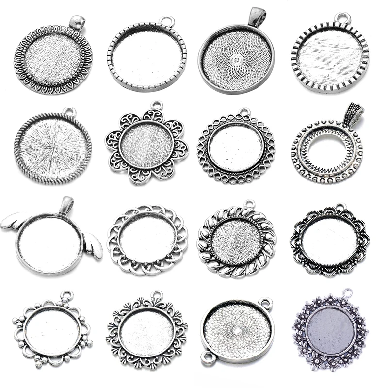 10pcs/lot 25mm Cabochon Charm Pendant Blank Bezel Setting For Pendant Necklace DIY Jewelry Making Crafts Accessories Findings
10pcs/lot 25mm Cabochon Charm Pendant Blank Bezel Setting For Pendant Necklace DIY Jewelry Making Crafts Accessories Findings