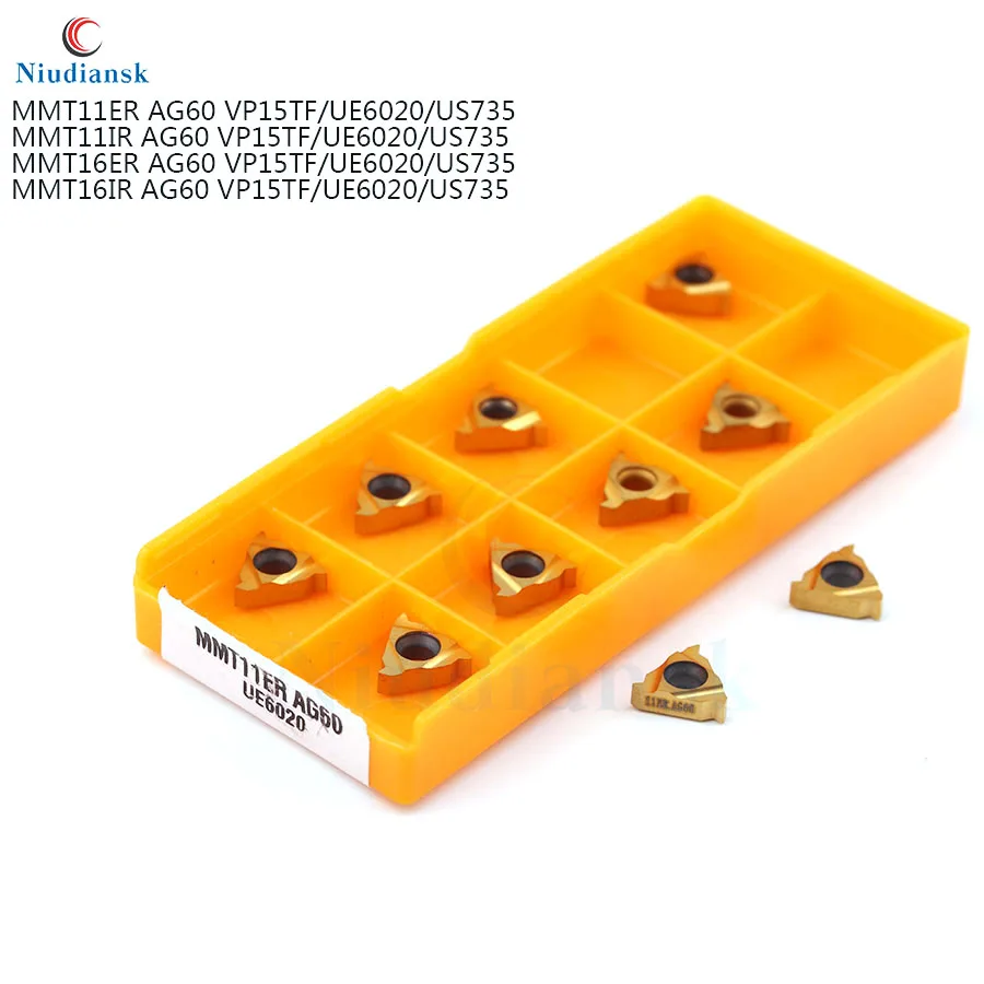 Токарная пластина MMT16ER MMT11IR AG60 UE6020 US735 VP15TF твердосплавная резьба токарный