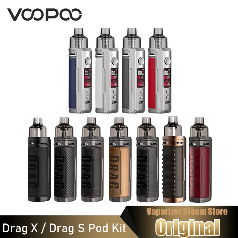 Оригинальный VOOPOO Drag X Pod Kit 80 Вт 4 5 мл картридж/DRAG S 60 2500 мАч встроенный аккумулятор |