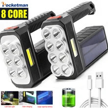 200W 8 Light Source LED Flashlight Camping Work Lights USB/Solar Charge Flashlamp Searchlight Spotlight Waterproof Torch Lantern
200W 8 Light Source LED Flashlight Camping Work Lights USB/Solar Charge Flashlamp Searchlight Spotlight Waterproof Torch Lantern