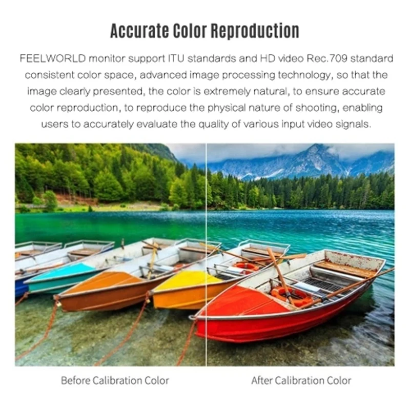 FEELWORLD FW703 7 Inch 4K On-Camera Video Monitor IPS Full HD Camera Field Monitor 1920 x 1200 3G-SDI HDMI Output Input for DSLR
FEELWORLD FW703 7 Inch 4K On-Camera Video Monitor IPS Full HD Camera Field Monitor 1920 x 1200 3G-SDI HDMI Output Input for DSLR