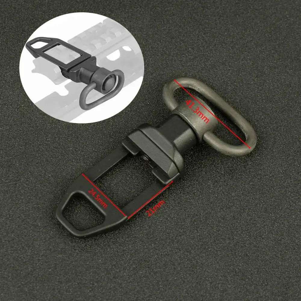 Tactical Quick Release 1.25'' Sling Loop Swivel Attachment Mount Adapter Push Button QD Low Profile Ambush Loop Sling Swivel
Tactical Quick Release 1.25'' Sling Loop Swivel Attachment Mount Adapter Push Button QD Low Profile Ambush Loop Sling Swivel