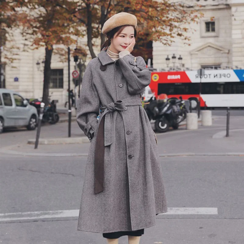 AIRGRACIAS 2020 Autumn and Winter Mid-Length Over-The-Knee Women's New Double-Breasted Thick Korean Artist Temperament Coat
AIRGRACIAS 2020 Autumn and Winter Mid-Length Over-The-Knee Women's New Double-Breasted Thick Korean Artist Temperament Coat