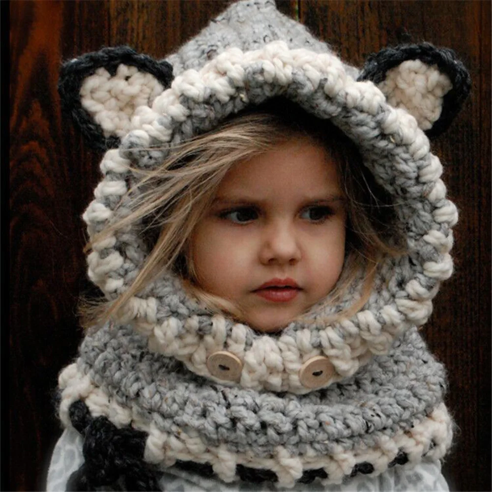Cute Foxes Ears Pattern Knitted Warm Hat Soft Grey kids Infant Hooded Shawl Cap Winter Solid Color gorro bebe Baby Children Hat
Cute Foxes Ears Pattern Knitted Warm Hat Soft Grey kids Infant Hooded Shawl Cap Winter Solid Color gorro bebe Baby Children Hat