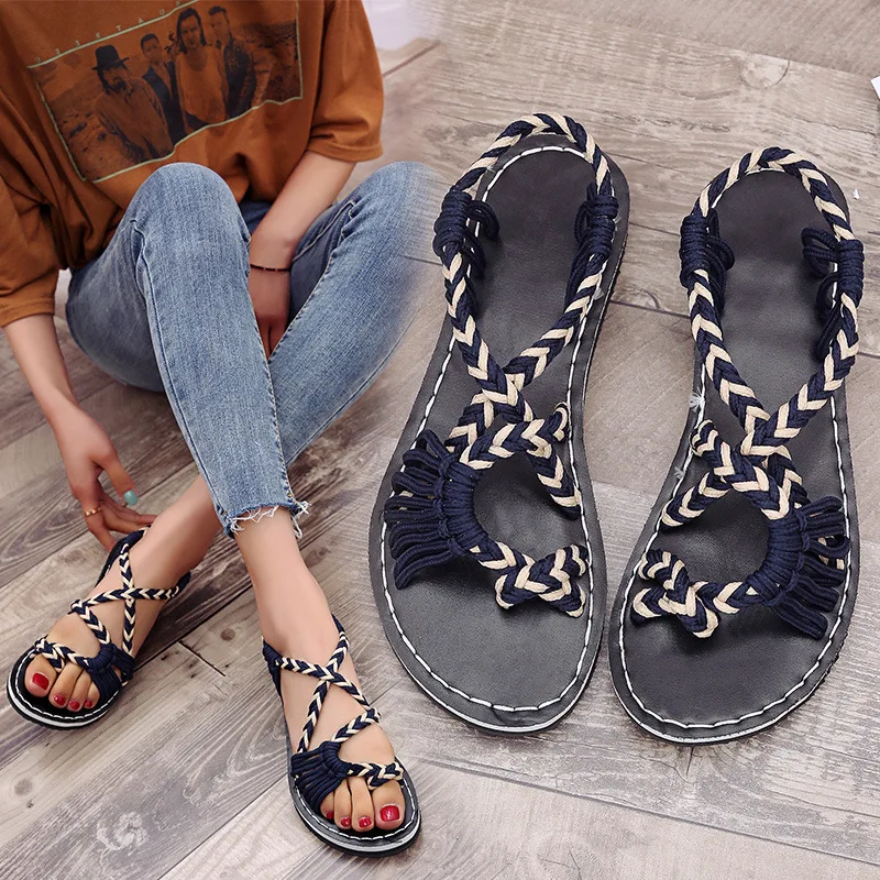 2019 Summer Hot Selling Europe And America Mixed Colors Knot Beach Toe Covering Large Size Women's Sandals
2019 Summer Hot Selling Europe And America Mixed Colors Knot Beach Toe Covering Large Size Women's Sandals