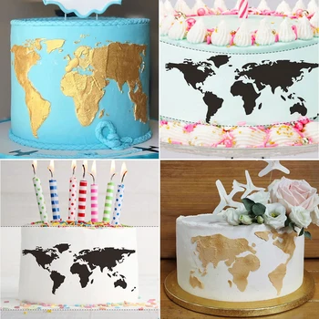 World Map Design Cake Stencil Plastic Cake Border Stencils DIY Drawing Lace Template Cake Mold Cake Decorating Tool Bakeware
World Map Design Cake Stencil Plastic Cake Border Stencils DIY Drawing Lace Template Cake Mold Cake Decorating Tool Bakeware