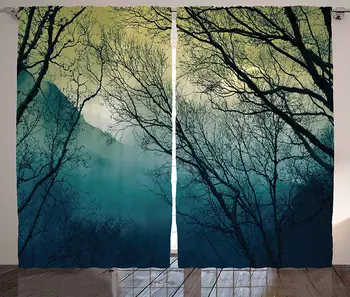 Nature Decor Window Curtains by Surreal Morning Fog in Mist Forest Mountain Valley Habitat Themed Himalayan Print Living Room
Nature Decor Window Curtains by Surreal Morning Fog in Mist Forest Mountain Valley Habitat Themed Himalayan Print Living Room