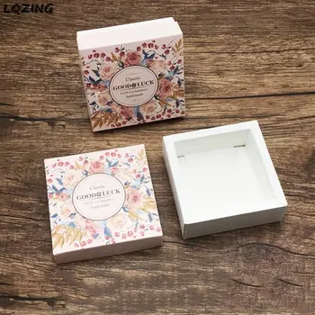 Inner Size 75*75*35mm Flower Printed Kraft Paper Square Candy Box Wedding Party Favor Gift Box For Handmade Soap/Cream cans 20x 
Inner Size 75*75*35mm Flower Printed Kraft Paper Square Candy Box Wedding Party Favor Gift Box For Handmade Soap/Cream cans 20x