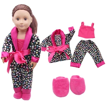 4 Pcs Formal Handmade Kids Gift 18inch Cute Doll Clothes Set Accessories Mini DIY Girl Toy Tops + Pants + Robes + Slippers Cloth 
4 Pcs Formal Handmade Kids Gift 18inch Cute Doll Clothes Set Accessories Mini DIY Girl Toy Tops + Pants + Robes + Slippers Cloth