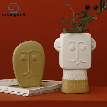 Strongwell Nordic Indigenous Face Ceramic Vase Art Ornaments Flower Vase Home Decoration Living Room Wedding Birthday Gift
Strongwell Nordic Indigenous Face Ceramic Vase Art Ornaments Flower Vase Home Decoration Living Room Wedding Birthday Gift
