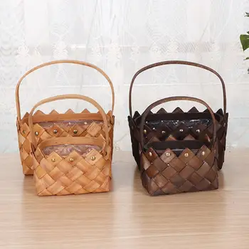 2-piece Portable Storage Basket Gardening And Home Decoration Flower Water Cedar Hand-woven Tabletop Flower Basket 
2-piece Portable Storage Basket Gardening And Home Decoration Flower Water Cedar Hand-woven Tabletop Flower Basket