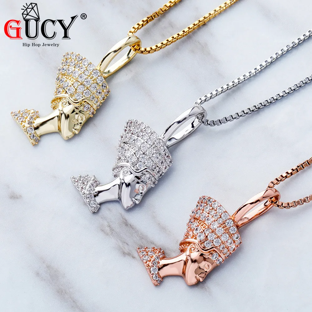 GUCY New 925 Sterling Silver Egyptian Pharaoh Pendant Iced Hip Hop Zircon Pendant Fashion Hip Hop Jewelry For Gift
GUCY New 925 Sterling Silver Egyptian Pharaoh Pendant Iced Hip Hop Zircon Pendant Fashion Hip Hop Jewelry For Gift