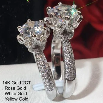 14K White Gold 2 Carat Moissanite Diamond Ring Women CROWN Rose Flower Wedding Party Engagement Anniversary Ring 2 Ct D Color
14K White Gold 2 Carat Moissanite Diamond Ring Women CROWN Rose Flower Wedding Party Engagement Anniversary Ring 2 Ct D Color