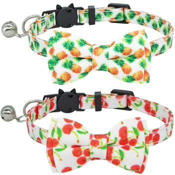 2 Pack/Set Cat Collar Breakaway with Cute Bow Tie and Bell Adjustable Safety Kitten Collars for Kitty and Other Small Dogs Pets
2 Pack/Set Cat Collar Breakaway with Cute Bow Tie and Bell Adjustable Safety Kitten Collars for Kitty and Other Small Dogs Pets