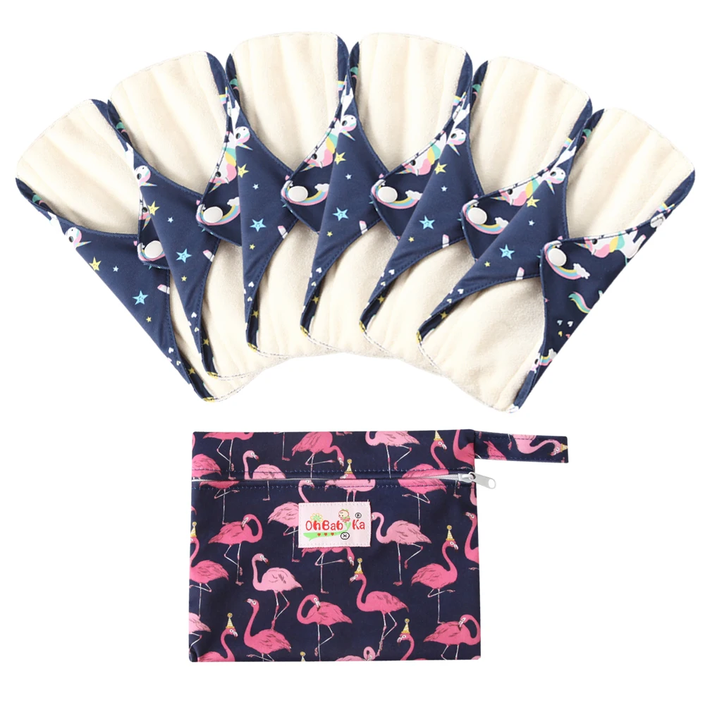 6Pcs Bamboo Reusable Sanitary Pads New Pattern Cloth Sanitary Pads Leakproof Blade Medium Flow Pads & 1 FREE Waterproof Wet bag 
6Pcs Bamboo Reusable Sanitary Pads New Pattern Cloth Sanitary Pads Leakproof Blade Medium Flow Pads & 1 FREE Waterproof Wet bag
