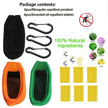 Mosquito Repellent Pendant Set with 3pcs Belt Clips 6pcs Essential Oil Repellent Tablets Reusable Pest Bugs Repellent
Mosquito Repellent Pendant Set with 3pcs Belt Clips 6pcs Essential Oil Repellent Tablets Reusable Pest Bugs Repellent