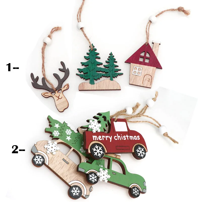 Chrismas 3-6Pcs Mix 2 Types Or 1 Type Wood Handmade Painting Car Tree House Moose Home Decoration Accessories Gift For Kids
Chrismas 3-6Pcs Mix 2 Types Or 1 Type Wood Handmade Painting Car Tree House Moose Home Decoration Accessories Gift For Kids