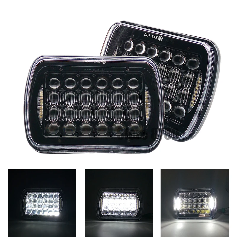5x7" H4 LED Projector Square Headlight With White DRL For Jeep Wrangler YJ Cherokee XJ Comanche MJ 7*6 Inch Rectangular Headlamp
5x7" H4 LED Projector Square Headlight With White DRL For Jeep Wrangler YJ Cherokee XJ Comanche MJ 7*6 Inch Rectangular Headlamp