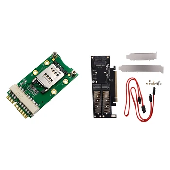 Mini PCI-E Express to PCI-E Adapter with SIM Card Slot & M.2 NVMe NGFF to Pci-E 4X 3 in 1 Adapter Card B+M Key MSATA
Mini PCI-E Express to PCI-E Adapter with SIM Card Slot & M.2 NVMe NGFF to Pci-E 4X 3 in 1 Adapter Card B+M Key MSATA