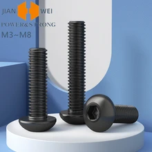 50/40/20pcs M2 M2.5 M3 M4 M5 M6 M8 M10 12.9 High-Strength Bolts Round Head Hexagon Socket Screws Button Head Cap Screw 3-60mm
50/40/20pcs M2 M2.5 M3 M4 M5 M6 M8 M10 12.9 High-Strength Bolts Round Head Hexagon Socket Screws Button Head Cap Screw 3-60mm