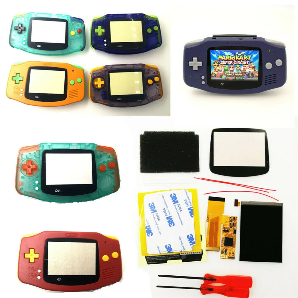 V2 IPS High Light Backlight LCD Kit & GBA Pre-cut Full Housing Shell Case Cover With Colored Buttons For GBA Console
V2 IPS High Light Backlight LCD Kit & GBA Pre-cut Full Housing Shell Case Cover With Colored Buttons For GBA Console