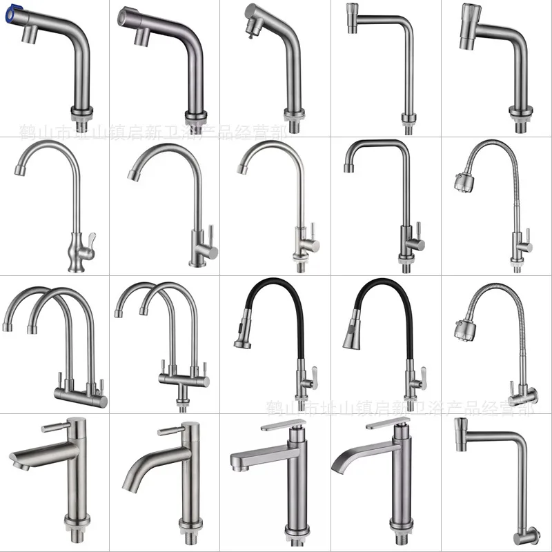 Sus304 Stainless Steel Kitchen Sink Washing Basin Faucet Single Cold Faucet