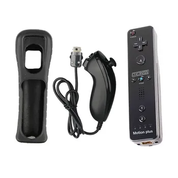 2 in 1 Wireless Remote Gamepad Controller Built-in Motion Plus with Nunchuck For Nintend Wii Remote Controller Joystick Joypad
2 in 1 Wireless Remote Gamepad Controller Built-in Motion Plus with Nunchuck For Nintend Wii Remote Controller Joystick Joypad