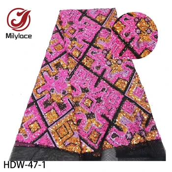 Milylace shiny sequins lace fabric 2019 high-quality African tulle lace fabric with mixed-color sequins for party dresses HDW-47
Milylace shiny sequins lace fabric 2019 high-quality African tulle lace fabric with mixed-color sequins for party dresses HDW-47