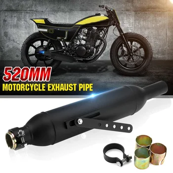 520mm Universal Motorcycle Exhaust Muffler Pipe Retro Vintage Exhaust Tip Tail Tube Silencer Chrome Matte Black
520mm Universal Motorcycle Exhaust Muffler Pipe Retro Vintage Exhaust Tip Tail Tube Silencer Chrome Matte Black