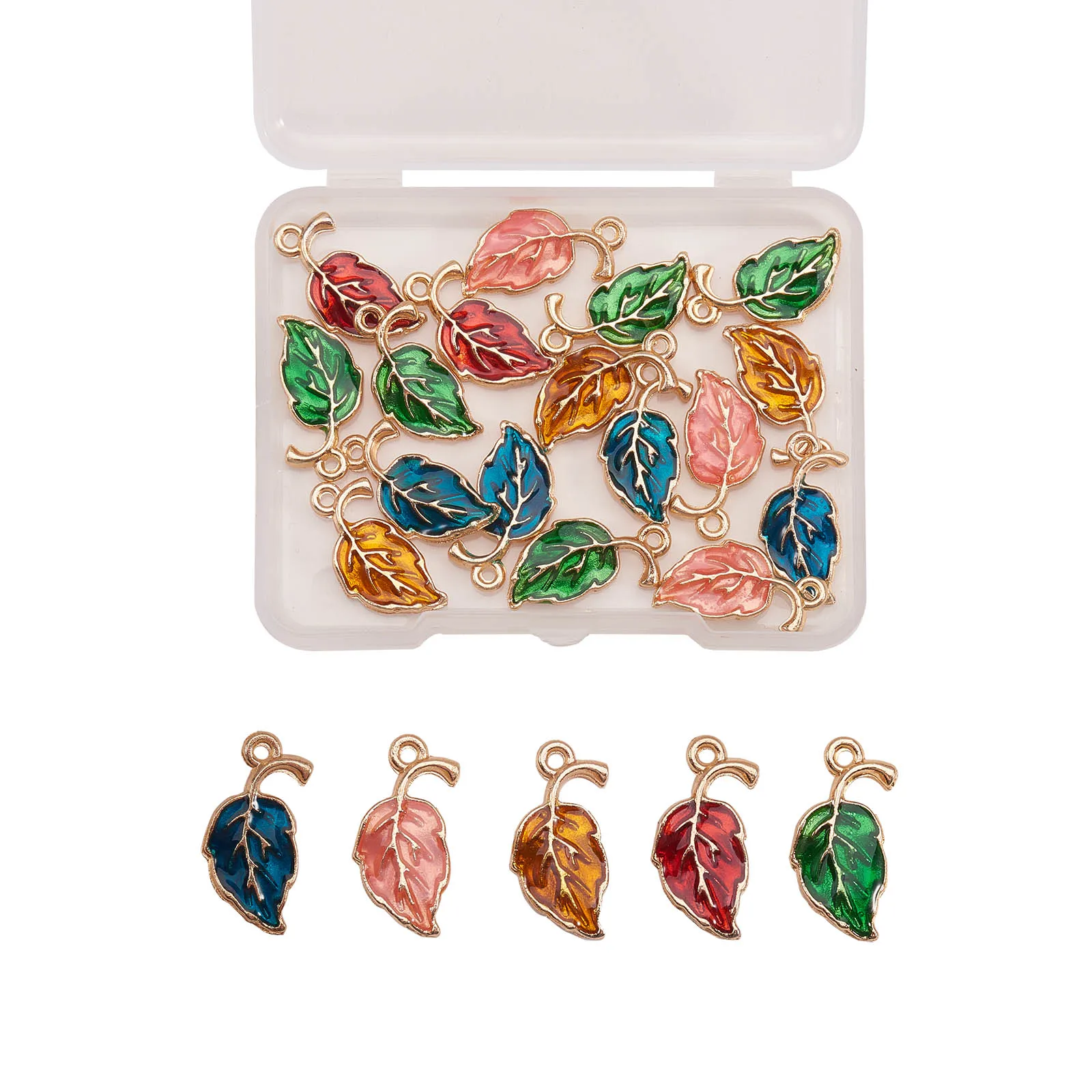 60Pcs 5 Colors Metal Alloy Tiny Pendants Leaf Earring Charms for Necklace Bracelet Jewelry Making Crafting Supplies 19.5x9.5mm
60Pcs 5 Colors Metal Alloy Tiny Pendants Leaf Earring Charms for Necklace Bracelet Jewelry Making Crafting Supplies 19.5x9.5mm