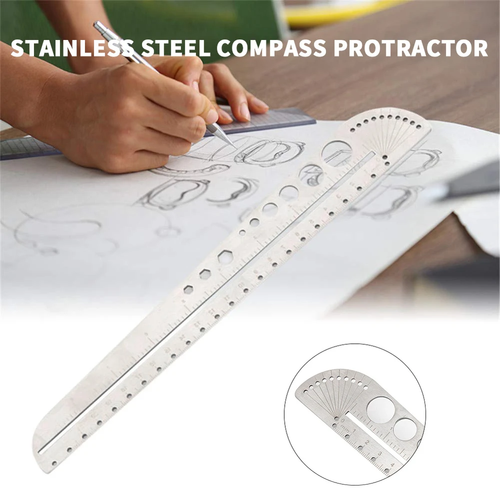 Protractor Carpenter Tools Multifunctional Ruler Stainless Steel Angle Protractor Measuring Tool Protractor Ruler Woodworking
Protractor Carpenter Tools Multifunctional Ruler Stainless Steel Angle Protractor Measuring Tool Protractor Ruler Woodworking